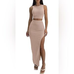 Two piece maxi skirt set